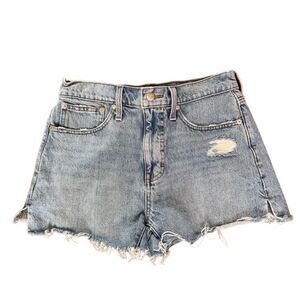 Madewell Relaxed Denim Shorts Women’s Size 25 Distressed‎